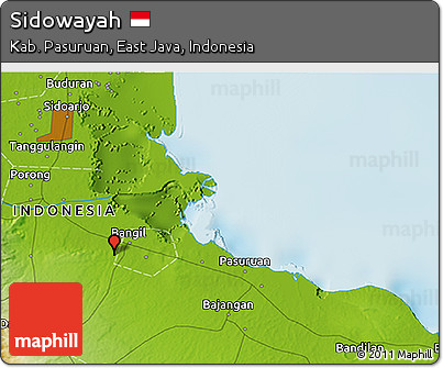 Physical 3D Map of Sidowayah