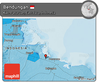 Political 3D Map of Bendungan