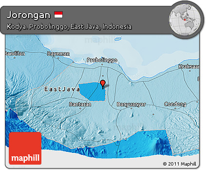 Political 3D Map of Jorongan
