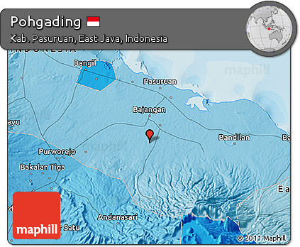 Political 3D Map of Pohgading