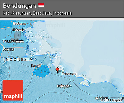 Political 3D Map of Bendungan