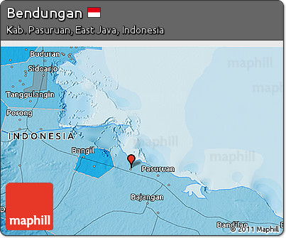 Political 3D Map of Bendungan