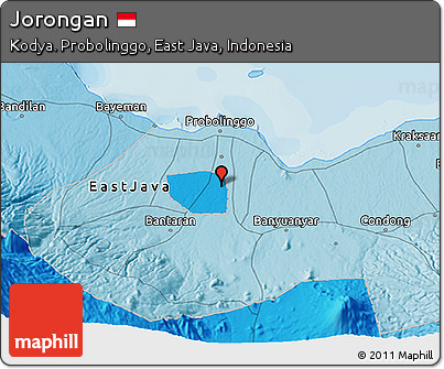 Political 3D Map of Jorongan