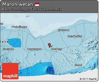 Political 3D Map of Maron-wetan