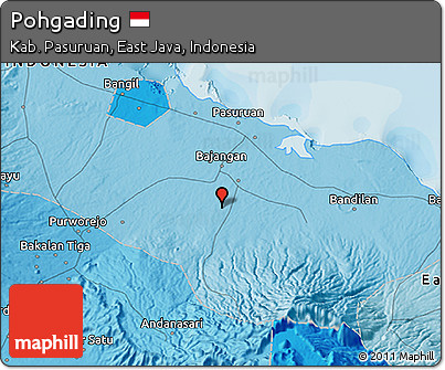 Political 3D Map of Pohgading