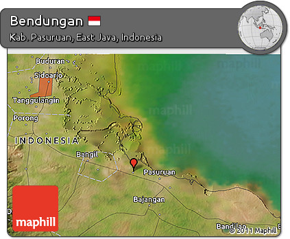 Satellite 3D Map of Bendungan
