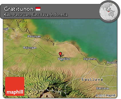 Satellite 3D Map of Gratitunon