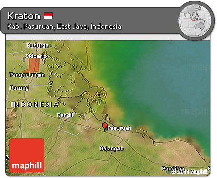 Satellite 3D Map of Kraton
