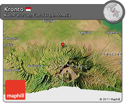 Satellite 3D Map of Kronto