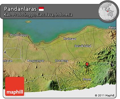 Satellite 3D Map of Pandanlaras