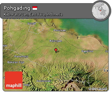 Satellite 3D Map of Pohgading