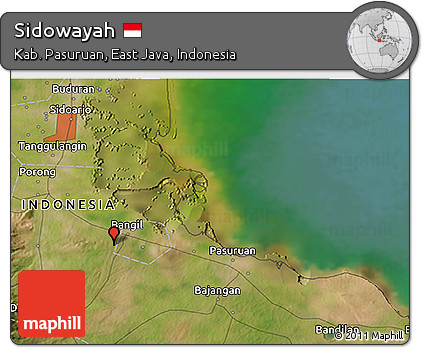 Satellite 3D Map of Sidowayah