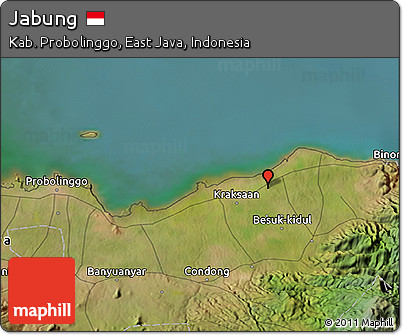 Satellite 3D Map of Jabung
