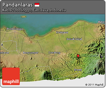 Satellite 3D Map of Pandanlaras
