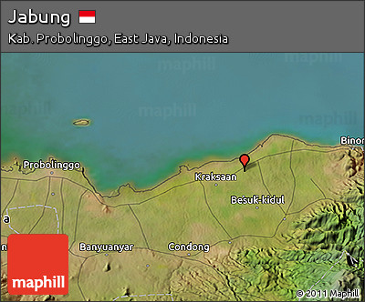 Satellite 3D Map of Jabung