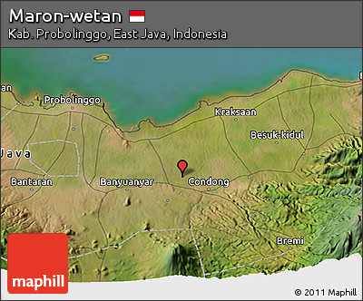 Satellite 3D Map of Maron-wetan