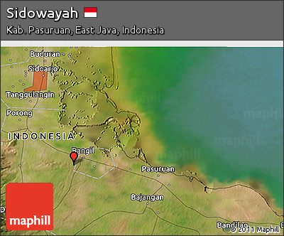 Satellite 3D Map of Sidowayah
