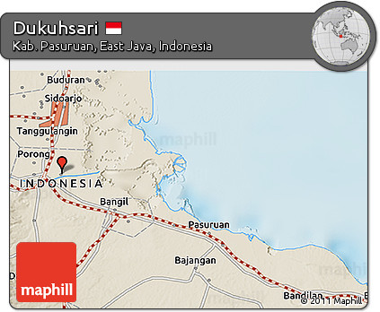 Shaded Relief 3D Map of Dukuhsari