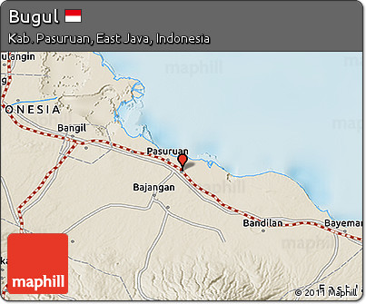 Shaded Relief 3D Map of Bugul