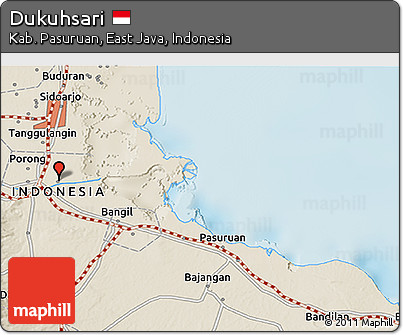 Shaded Relief 3D Map of Dukuhsari