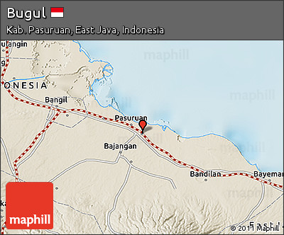 Shaded Relief 3D Map of Bugul