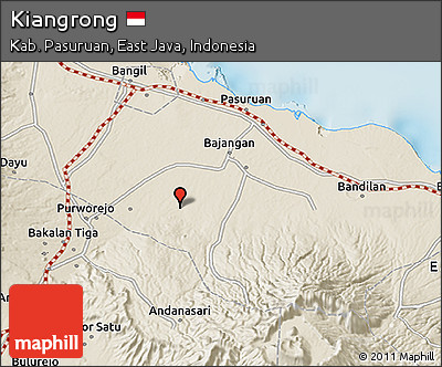 Shaded Relief 3D Map of Kiangrong