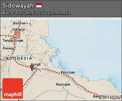 Shaded Relief 3D Map of Sidowayah