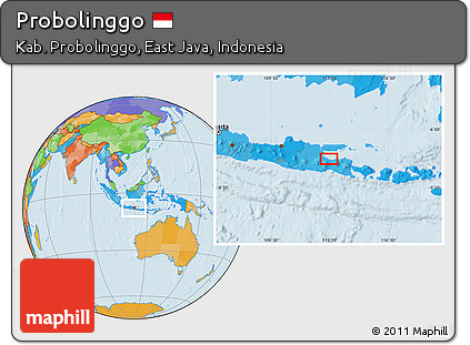 Political Location Map of Probolinggo
