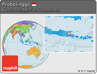 Political Location Map of Probolinggo
