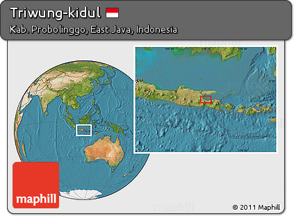 Satellite Location Map of Triwung-kidul