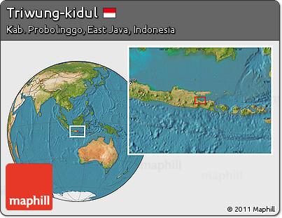 Satellite Location Map of Triwung-kidul