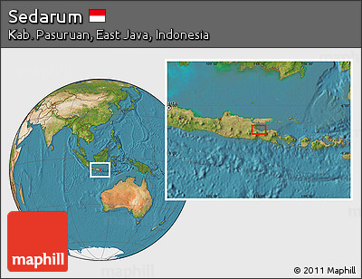 Satellite Location Map of Sedarum