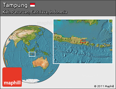 Satellite Location Map of Tampung