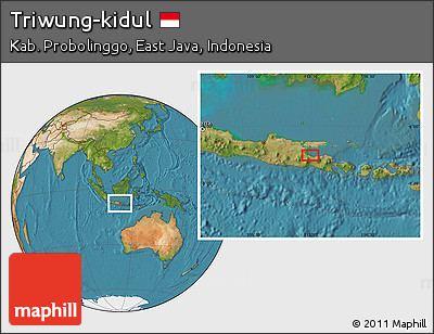 Satellite Location Map of Triwung-kidul