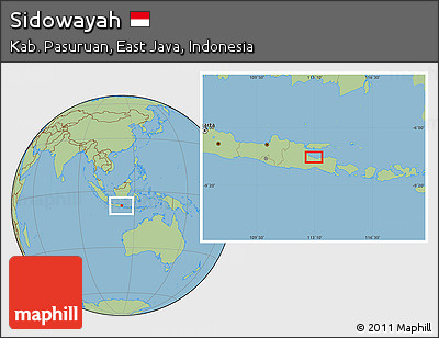 Savanna Style Location Map of Sidowayah