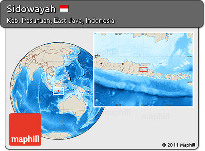 Shaded Relief Location Map of Sidowayah
