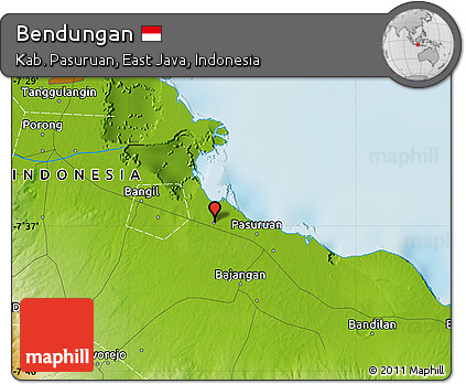 Physical Map of Bendungan