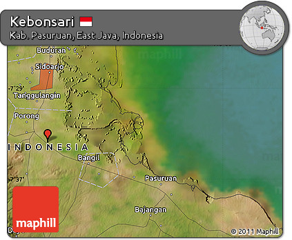 Satellite Map of Kebonsari