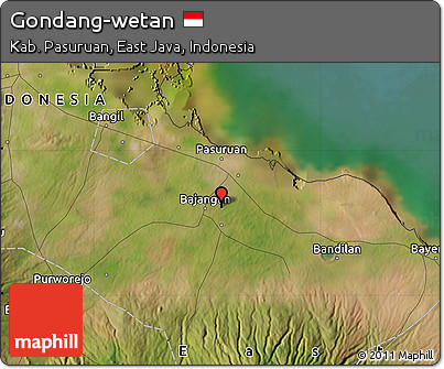 Satellite Map of Gondang-wetan