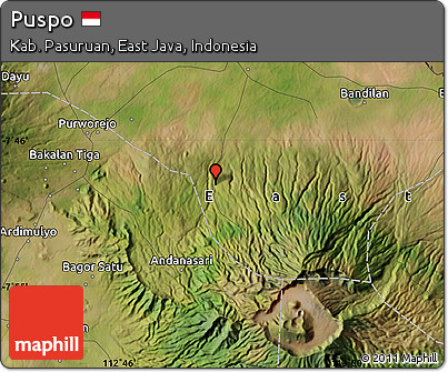 Satellite Map of Puspo