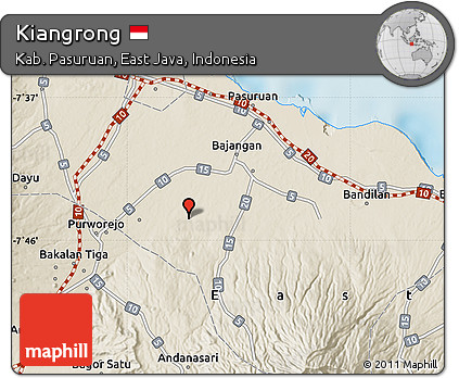 Shaded Relief Map of Kiangrong