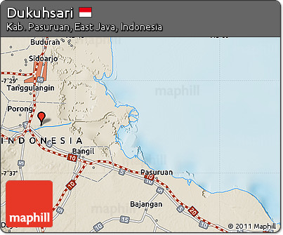 Shaded Relief Map of Dukuhsari
