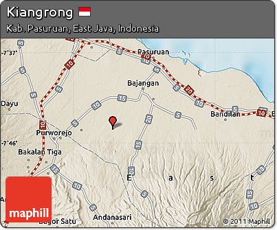 Shaded Relief Map of Kiangrong