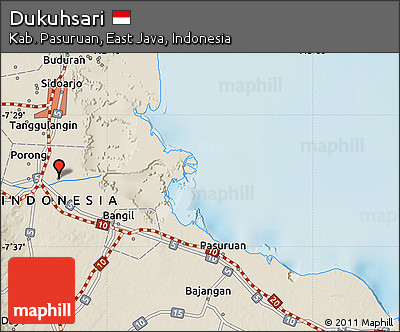 Shaded Relief Map of Dukuhsari