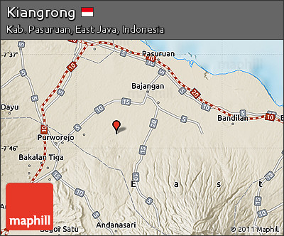 Shaded Relief Map of Kiangrong