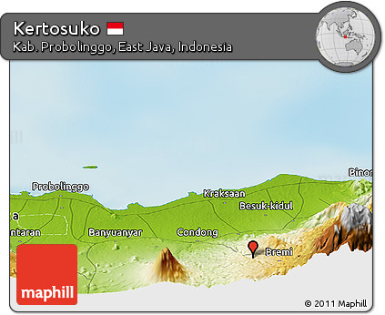 Physical Panoramic Map of Kertosuko
