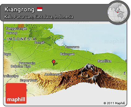 Physical Panoramic Map of Kiangrong
