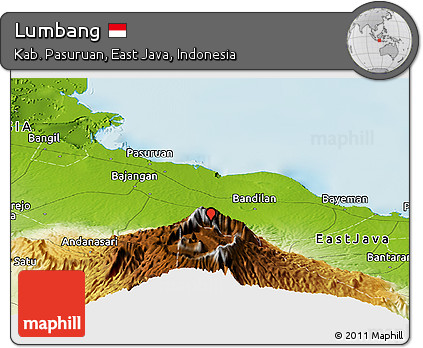 Physical Panoramic Map of Lumbang