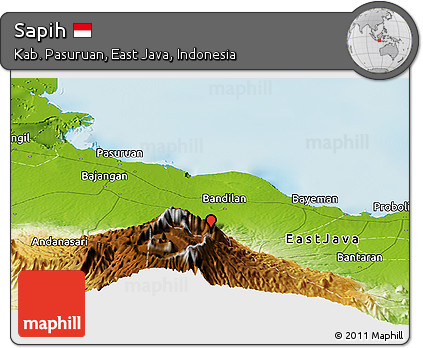 Physical Panoramic Map of Sapih