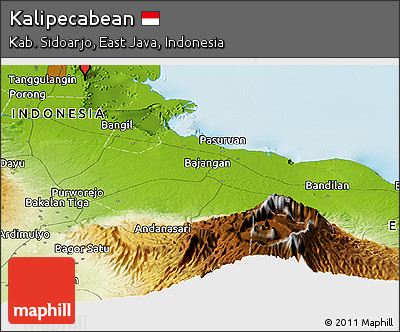 Physical Panoramic Map of Kalipecabean